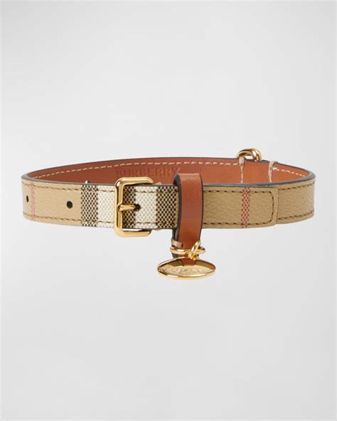 authentic burberry dog collar|burberry check leather dog collar.